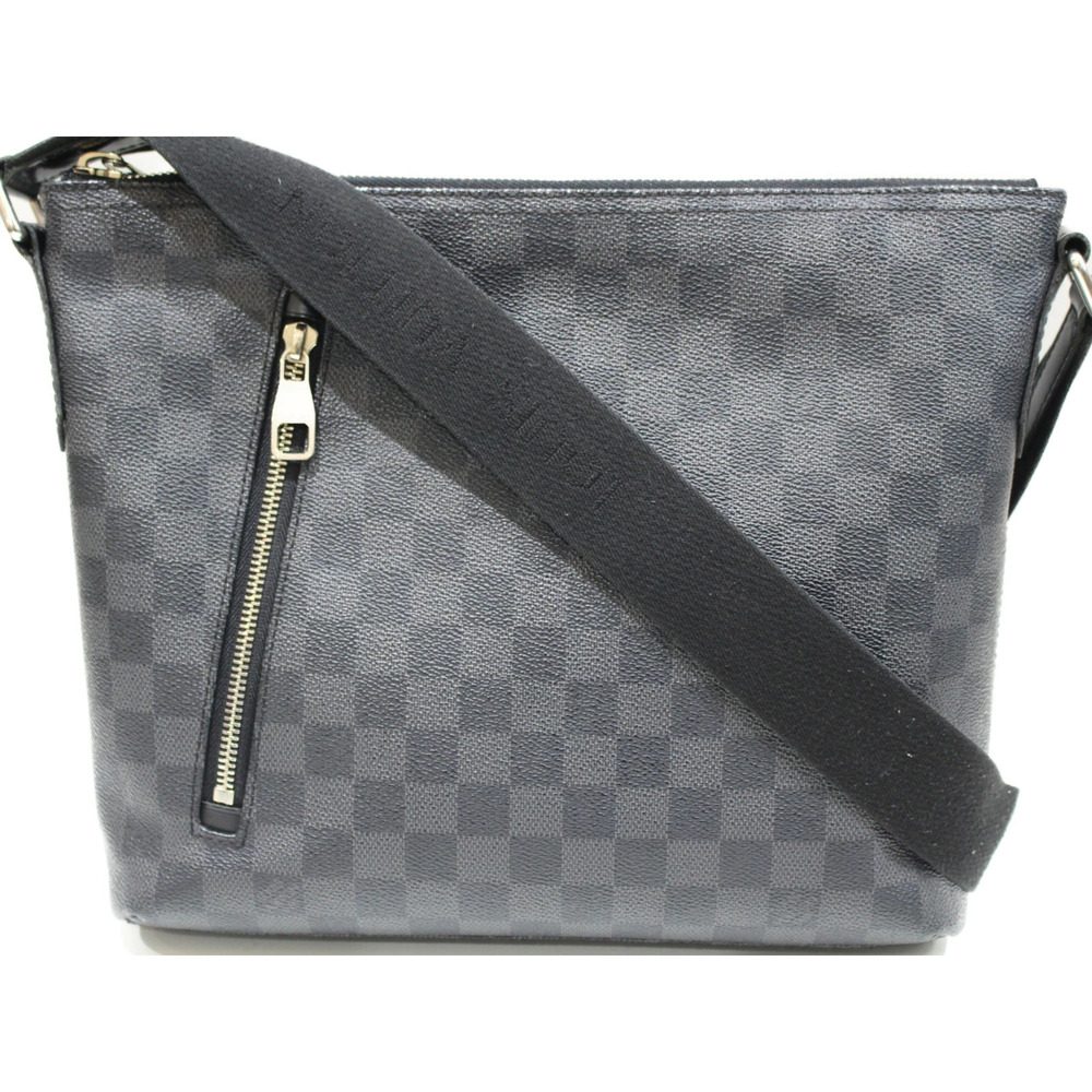 LOUIS VUITTON Mick Damier Graphite Black Gray Canvas Shoulder Bag